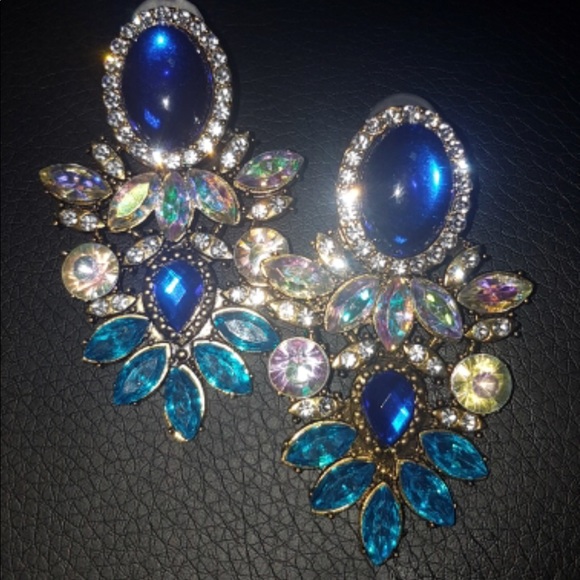 Luxury Royal Sapphire Blue Crystal Jewelry Set – Statement Necklace & Earrings main image 0